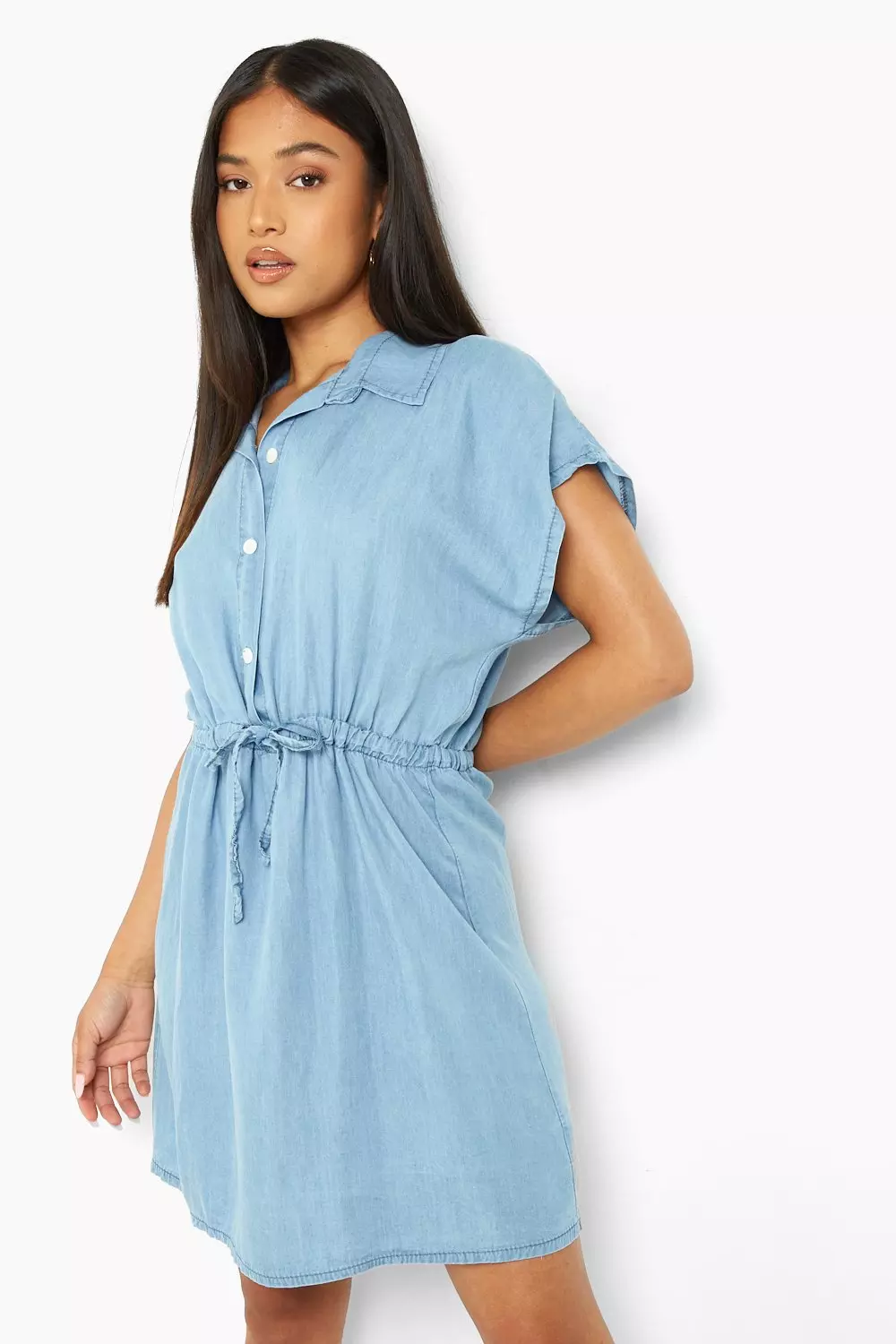 Denim shirt shop dress petite